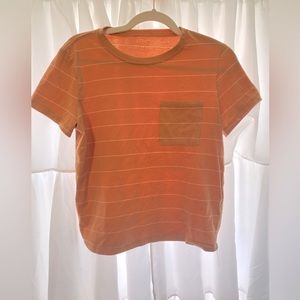 ARIZONA JEAN CO. | Orange striped pocket fit tee